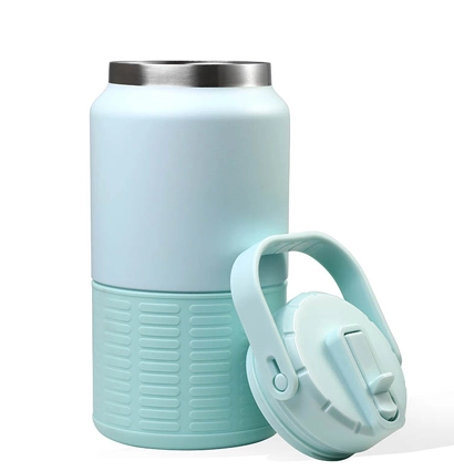 water bottle with straw wholesale 64 oz stainless steel